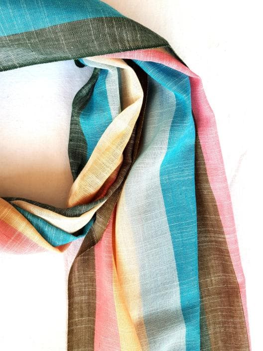 Yarn Dyed Linen Blend Stole