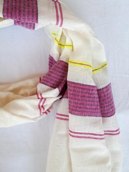 Textured Linen Silk Blend Wrap