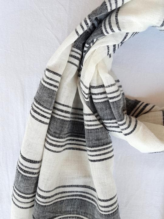 Dobby Weave Linen Cotton Scarf