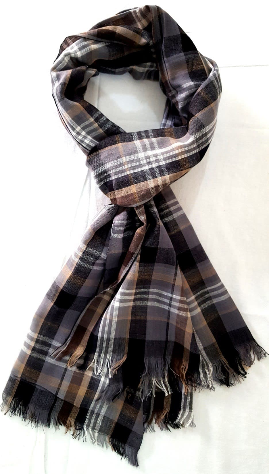 Color Block Woven Viscose Scarf