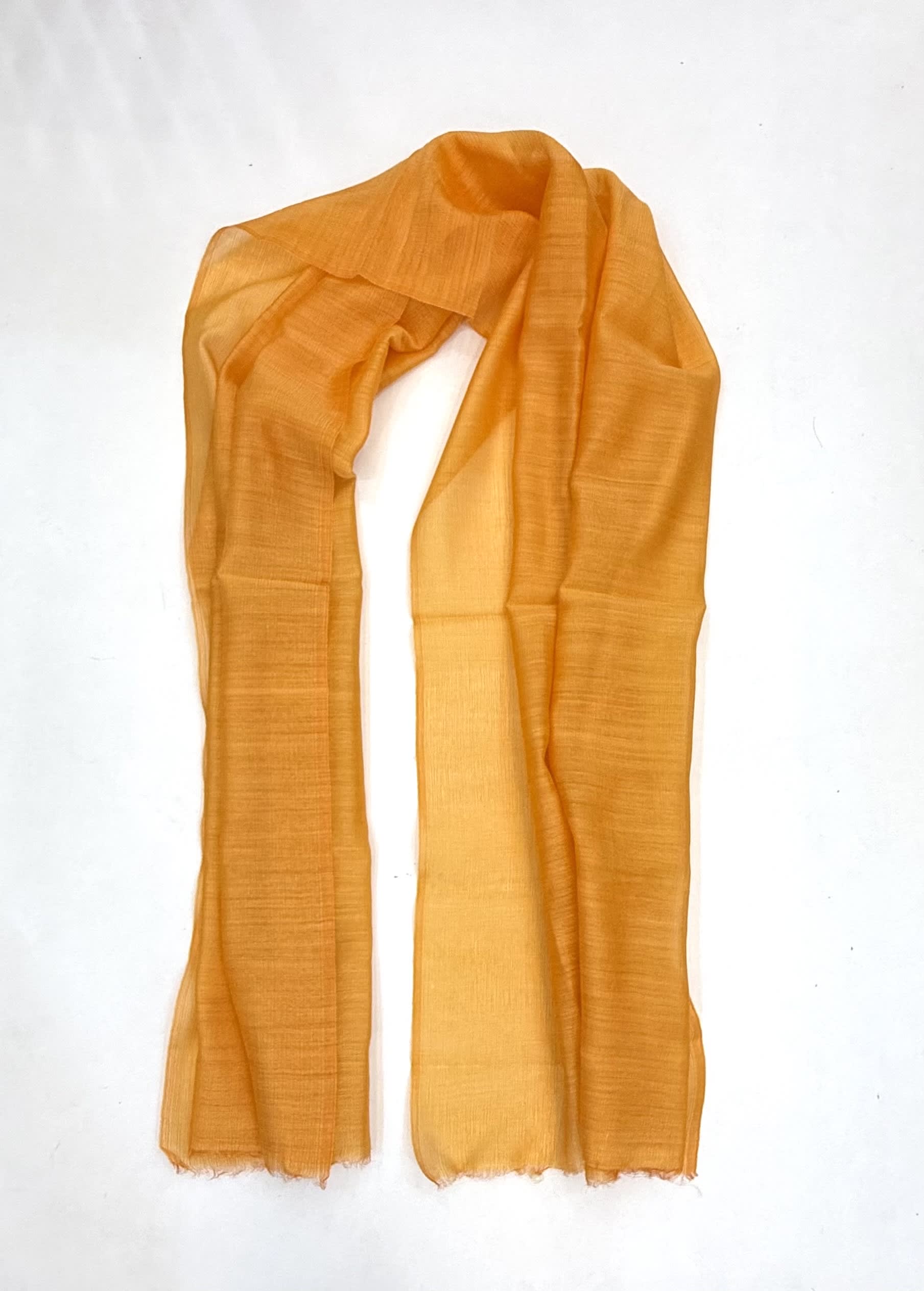 Amber golden silk scarf
